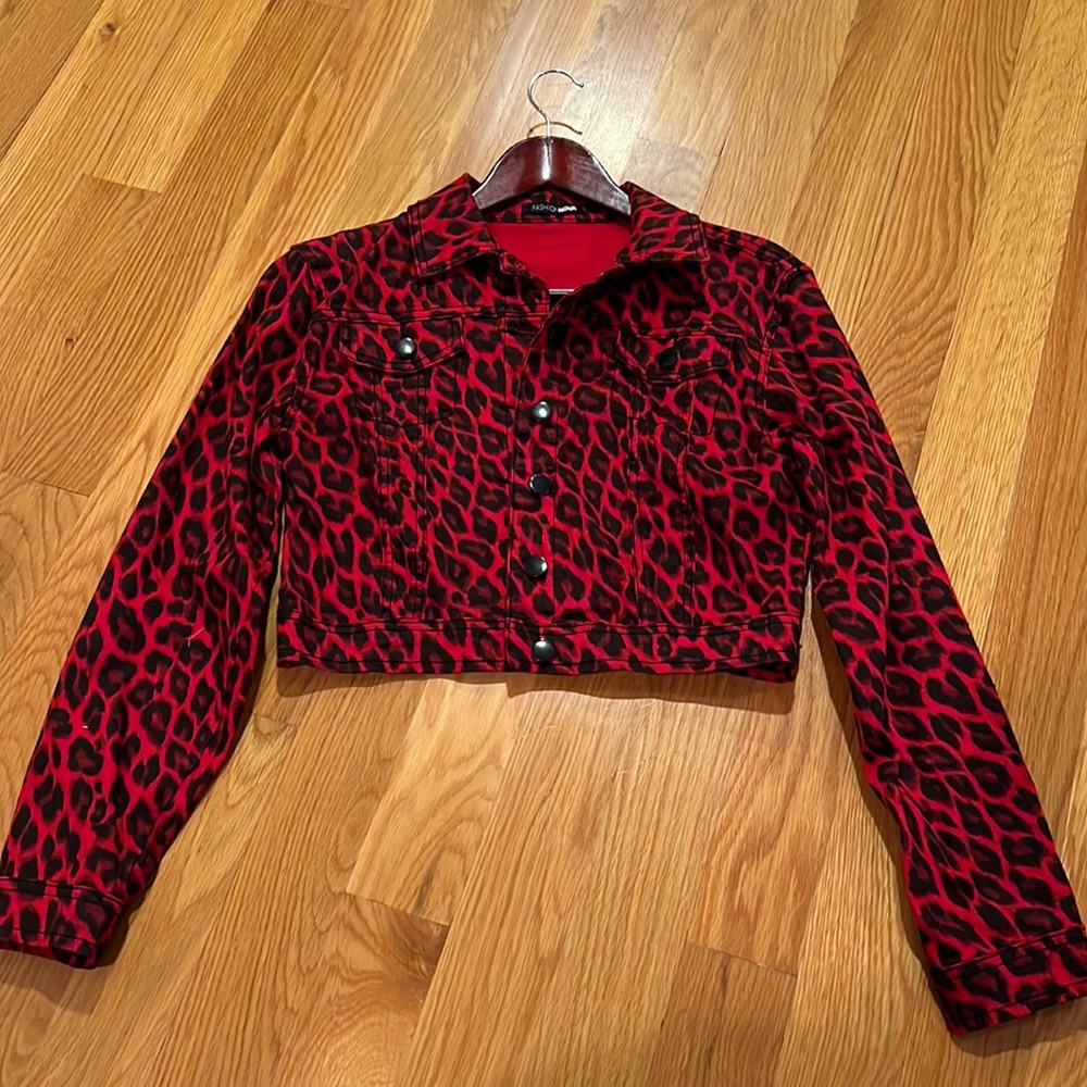 Red Cheetah Print Jacket.